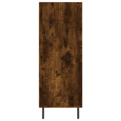 Armoire à étagères chêne fumé 69,5x32,5x90 cm bois d'ingénierie