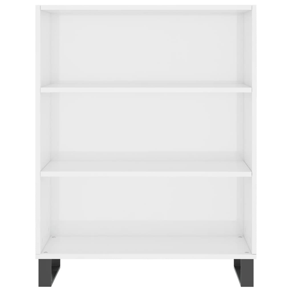 Armoire à étagères blanc brillant 69,5x32,5x90 cm