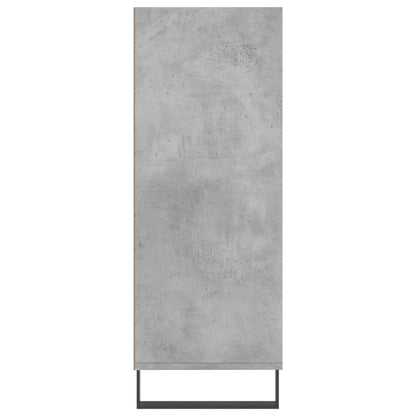 Armoire à étagères gris béton 69,5x32,5x90 cm bois d'ingénierie