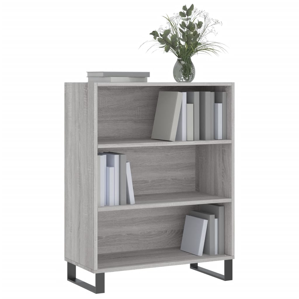 Armoire à étagères sonoma gris 69,5x32,5x90cm bois d'ingénierie