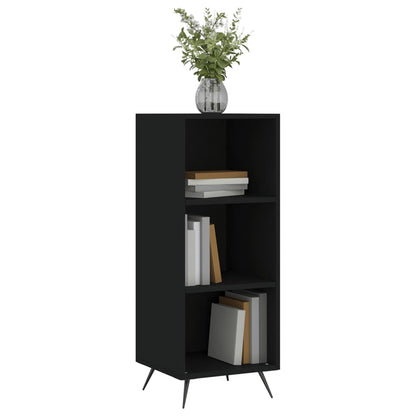 Armoire à étagères noir 34,5x32,5x90 cm bois d'ingénierie