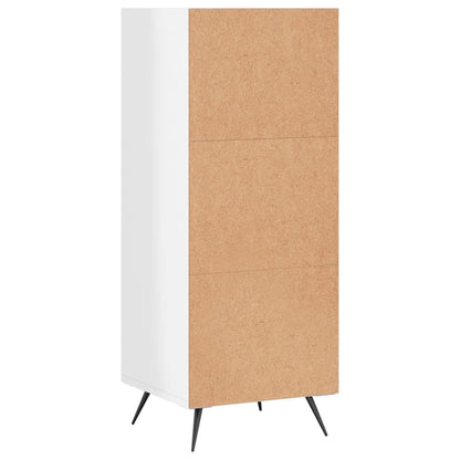 Armoire à étagères blanc brillant 34,5x32,5x90 cm