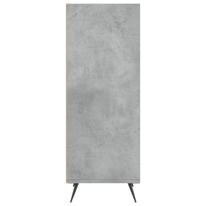 Armoire à étagères gris béton 34,5x32,5x90 cm bois d'ingénierie