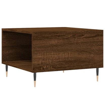 Table basse chêne marron 55x55x36,5 cm bois d'ingénierie