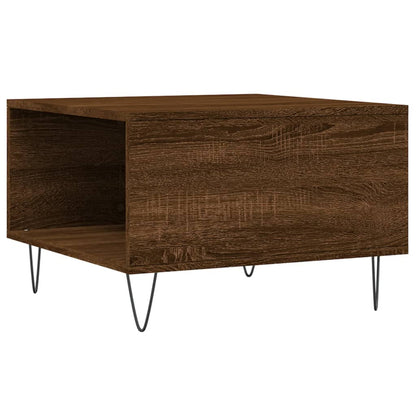 Table basse chêne marron 55x55x36,5 cm bois d'ingénierie