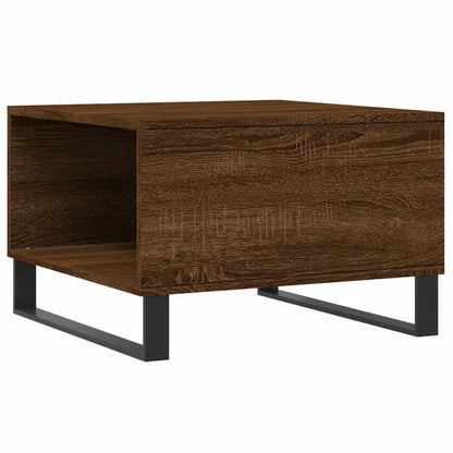 Table basse chêne marron 55x55x36,5 cm bois d'ingénierie