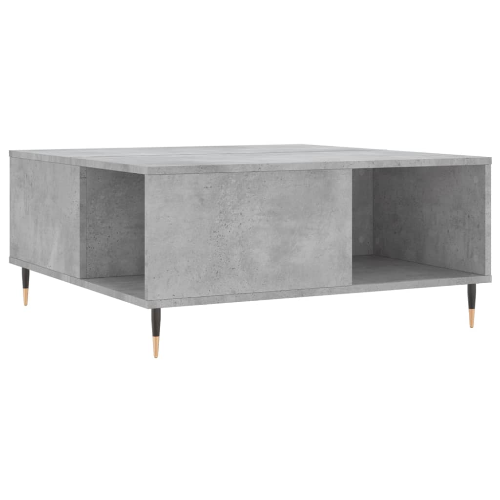 Table basse gris béton 80x80x36,5 cm bois d'ingénierie