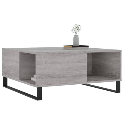 Table basse sonoma gris 80x80x36,5 cm bois d'ingénierie