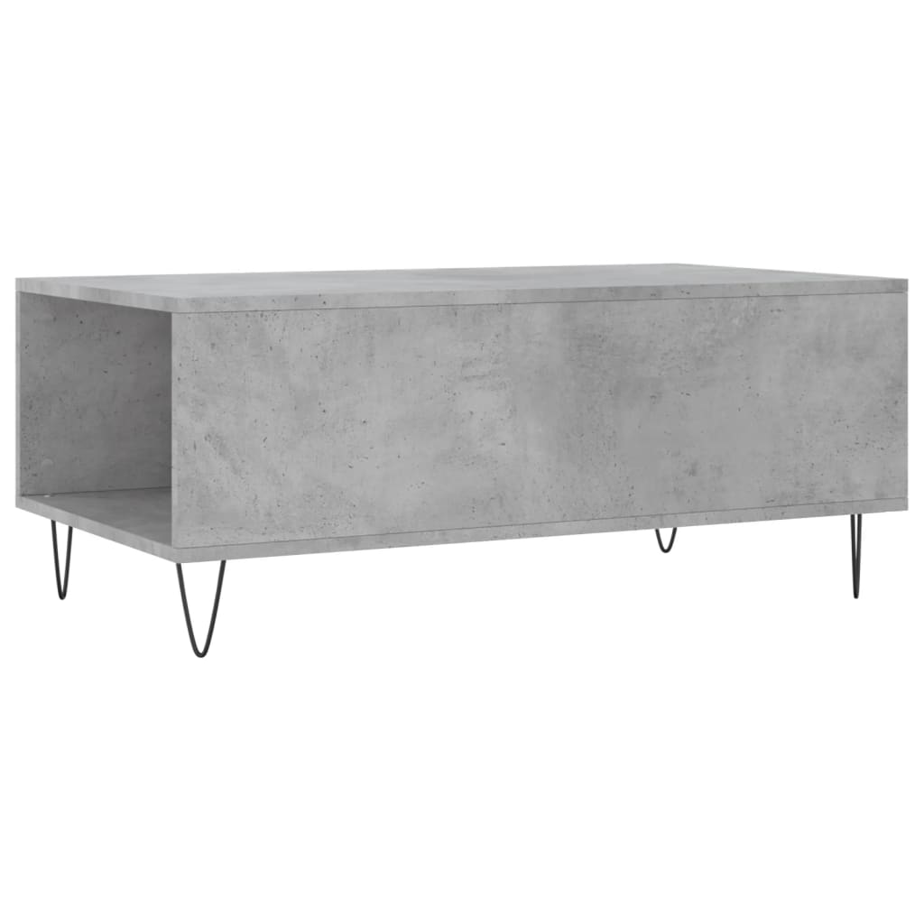 Table basse Gris béton 90x50x36,5 cm Bois d'ingénierie