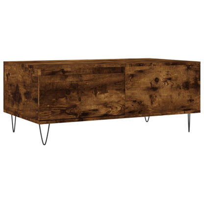 Table basse Chêne fumé 90x50x36,5 cm Bois d'ingénierie