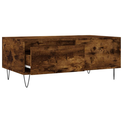 Table basse Chêne fumé 90x50x36,5 cm Bois d'ingénierie