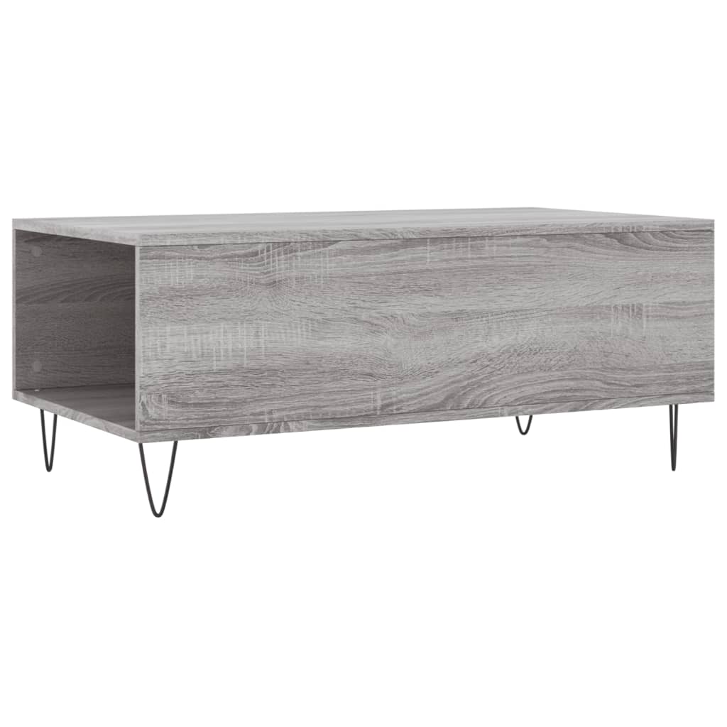 Table basse Sonoma gris 90x50x36,5 cm Bois d'ingénierie