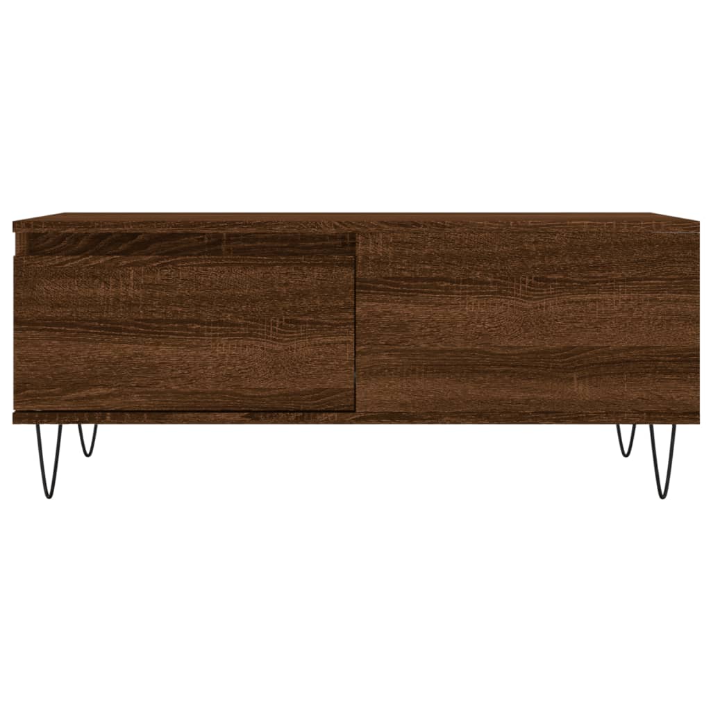 Table basse Chêne marron 90x50x36,5 cm Bois d'ingénierie