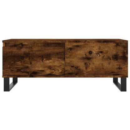 Table basse Chêne fumé 90x50x36,5 cm Bois d'ingénierie