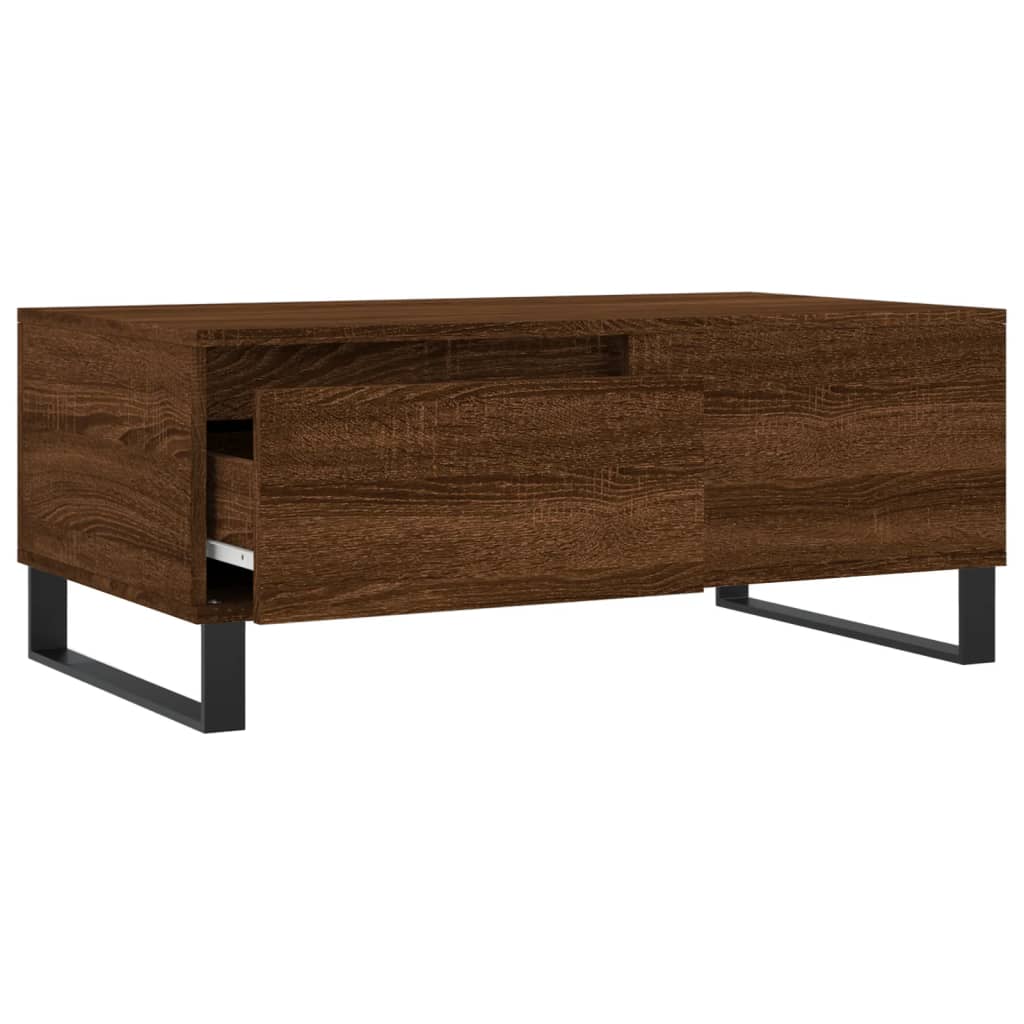 Table basse Chêne marron 90x50x36,5 cm Bois d'ingénierie