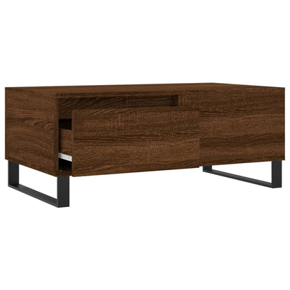 Table basse Chêne marron 90x50x36,5 cm Bois d'ingénierie