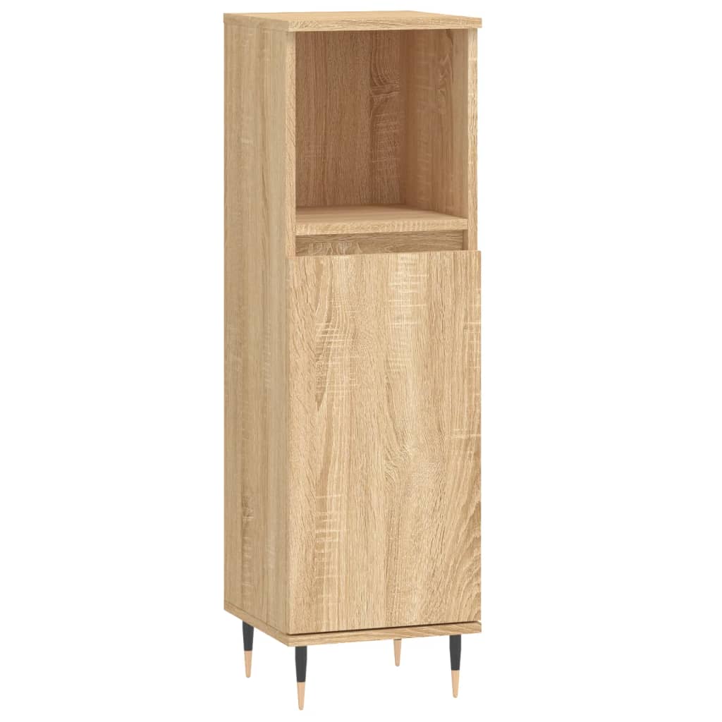 Armoire salle de bain chêne sonoma 30x30x100 cm