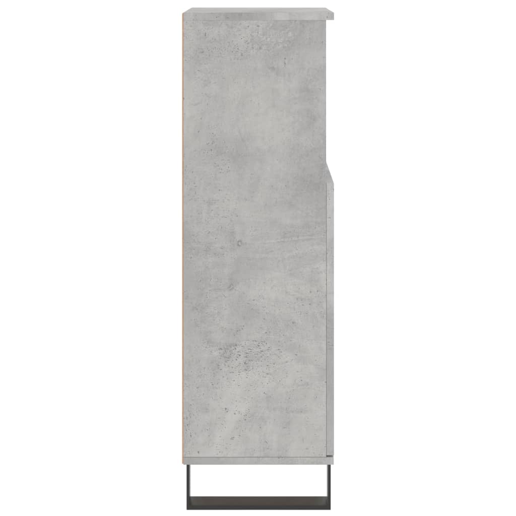 Armoire de salle de bain gris béton 30x30x100 cm