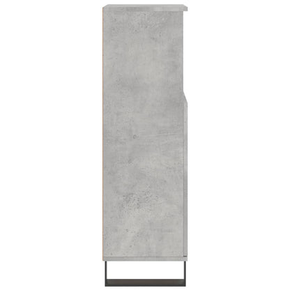 Armoire de salle de bain gris béton 30x30x100 cm