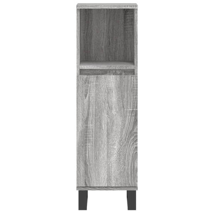 Armoire salle de bain sonoma gris 30x30x100 cm