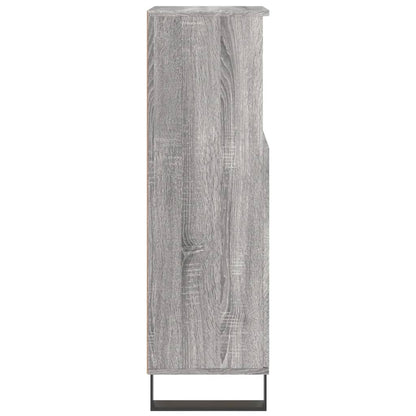 Armoire salle de bain sonoma gris 30x30x100 cm