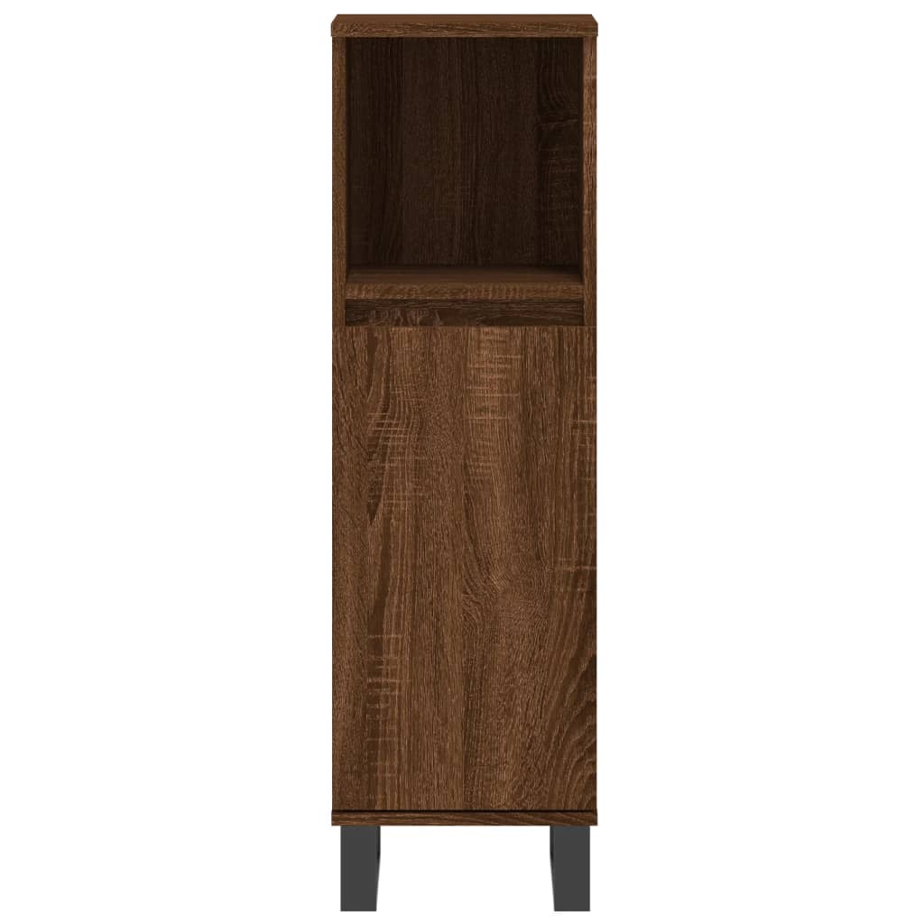 Armoire de bain chêne marron 30x30x100 cm bois d'ingénierie