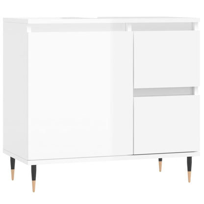 Armoire de salle de bain blanc brillant 65x33x60 cm