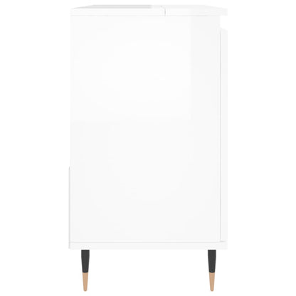 Armoire de salle de bain blanc brillant 65x33x60 cm