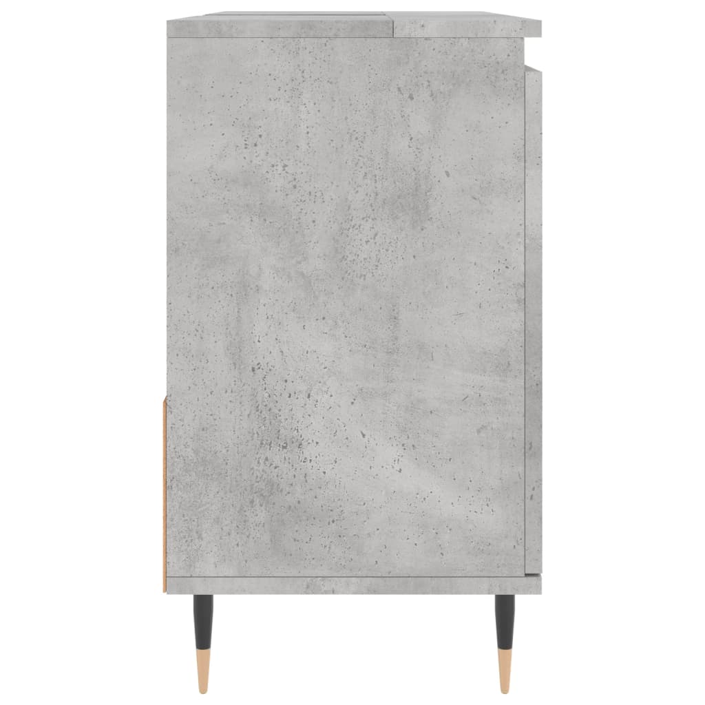 Armoire de salle de bain gris béton 65x33x60 cm