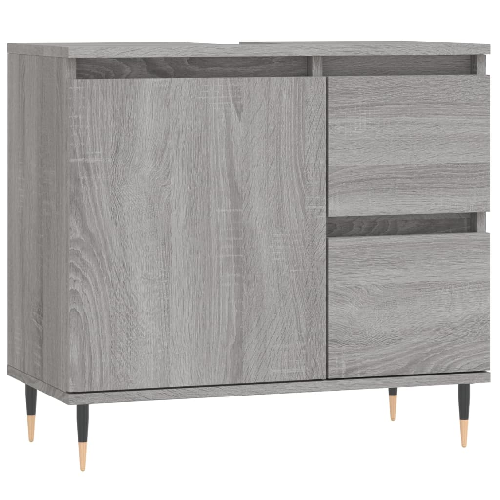 Armoire de bain sonoma gris 65x33x60 cm bois d'ingénierie