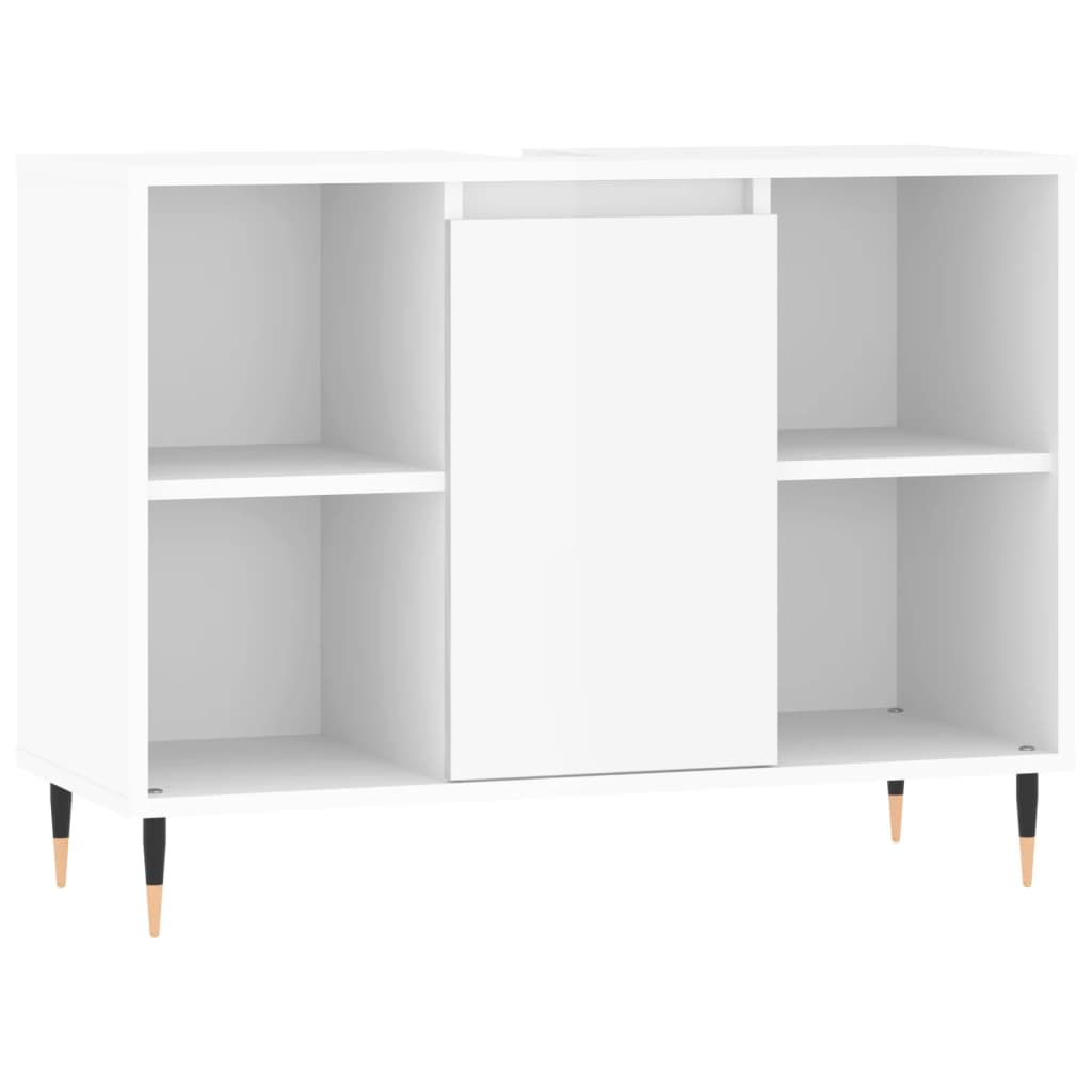 Armoire de salle de bain blanc brillant 80x33x60 cm