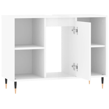 Armoire de salle de bain blanc brillant 80x33x60 cm