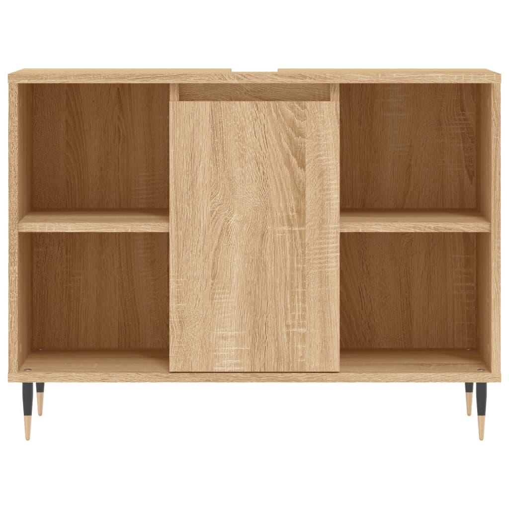 Armoire salle de bain chêne sonoma 80x33x60cm bois d'ingénierie