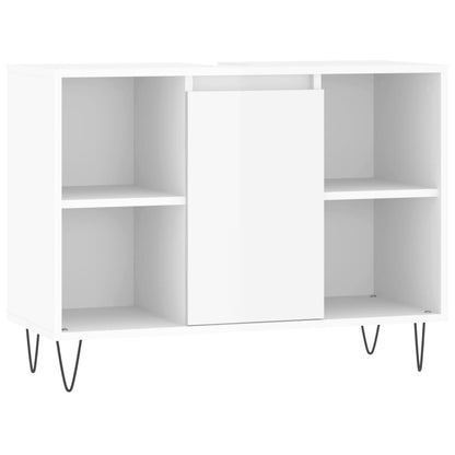 Armoire de salle de bain blanc brillant 80x33x60 cm