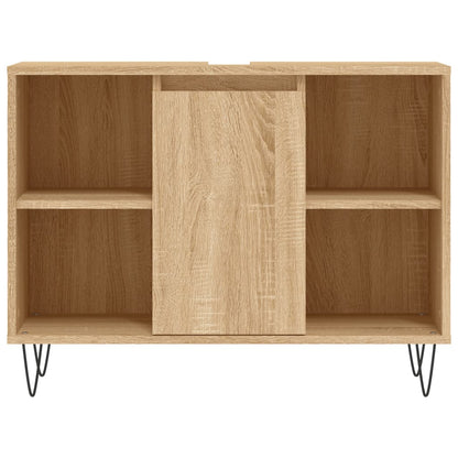 Armoire salle de bain chêne sonoma 80x33x60cm bois d'ingénierie