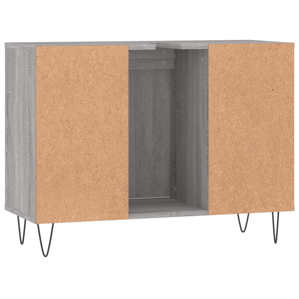 Armoire salle de bain sonoma gris 80x33x60 cm bois d'ingénierie