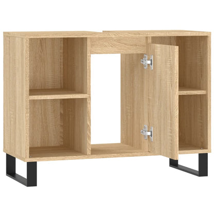 Armoire salle de bain chêne sonoma 80x33x60cm bois d'ingénierie