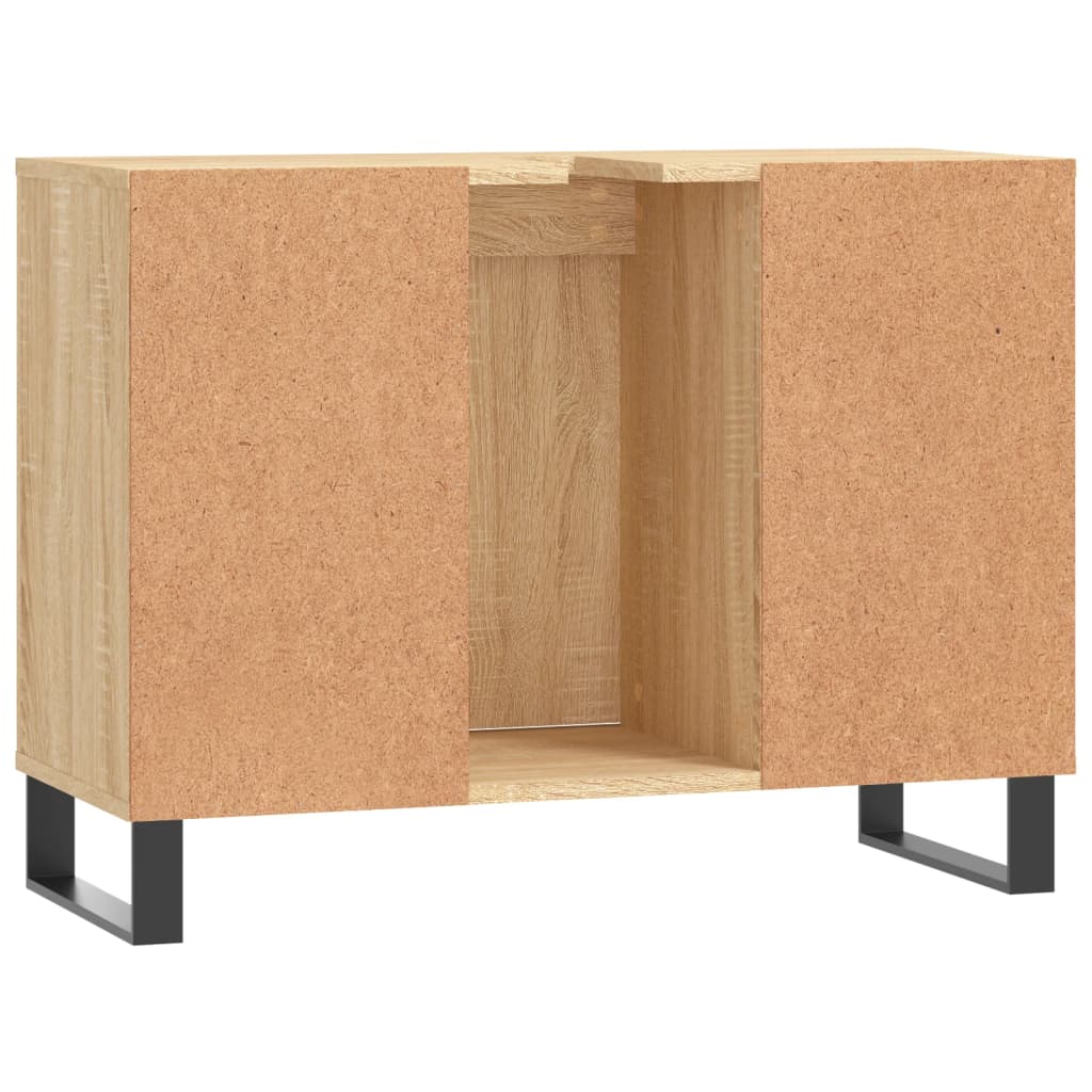 Armoire salle de bain chêne sonoma 80x33x60cm bois d'ingénierie