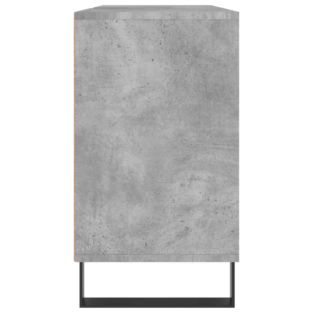 Armoire salle de bain gris béton 80x33x60cm bois d'ingénierie