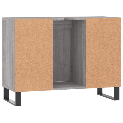 Armoire salle de bain sonoma gris 80x33x60 cm bois d'ingénierie