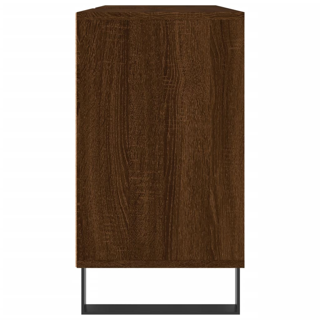 Armoire salle de bain chêne marron 80x33x60cm bois d'ingénierie