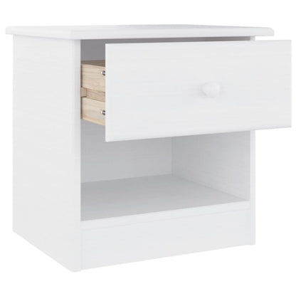 Table de chevet ALTA blanc 41x35x41 cm bois de pin massif