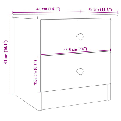 Table de chevet ALTA 41x35x41 cm bois de pin massif