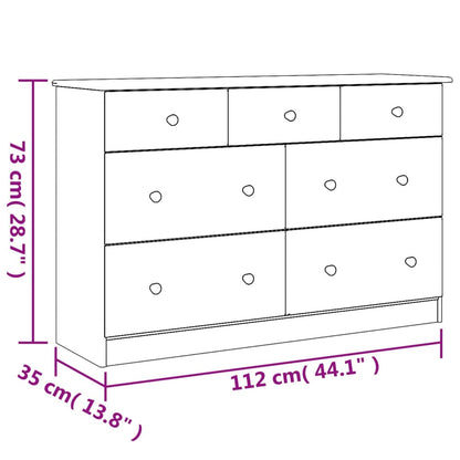 Commode ALTA 112x35x73 cm bois massif de pin