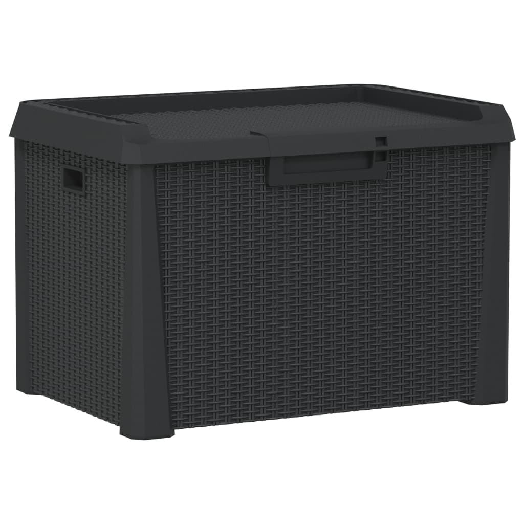 Boîte de rangement de jardin anthracite 125 L PP