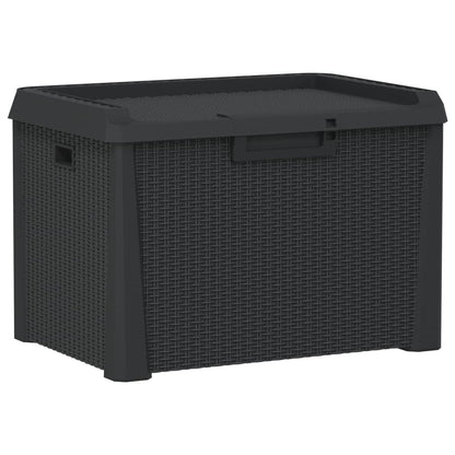 Boîte de rangement de jardin anthracite 125 L PP