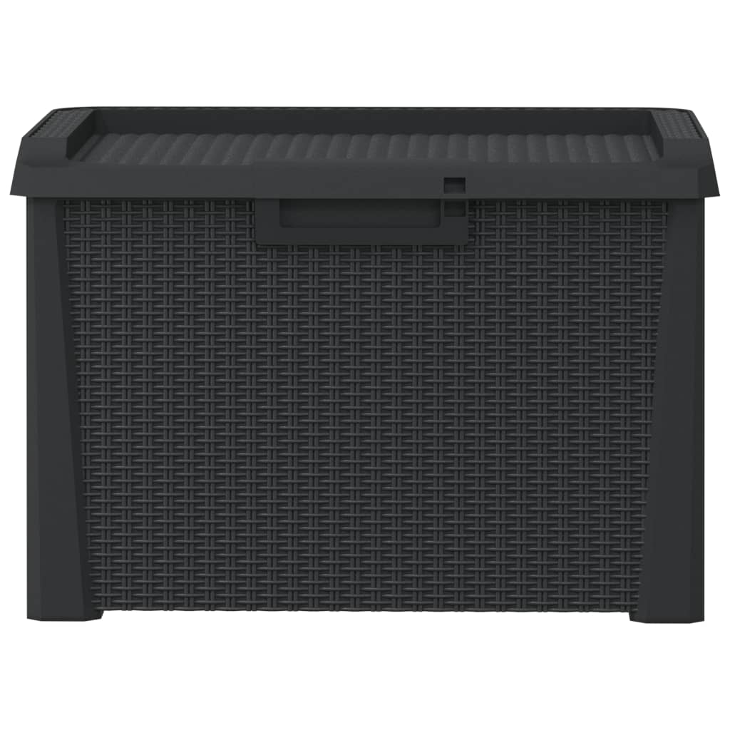 Boîte de rangement de jardin anthracite 125 L PP