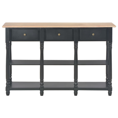 Table console noir 110x30x76 cm bois d'ingénierie