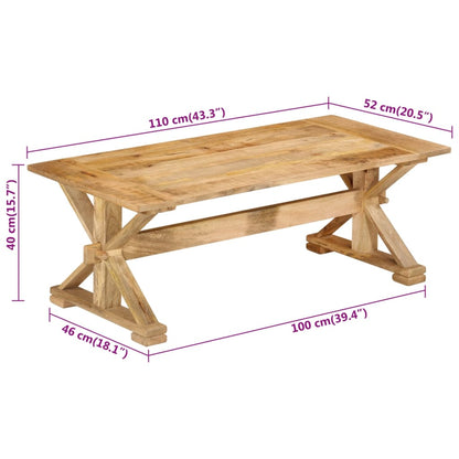 Table basse 110x52x40 cm bois de manguier massif