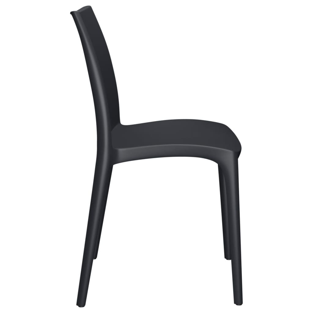 Chaises de jardin lot de 2 anthracite 50x46x80 cm polypropylène